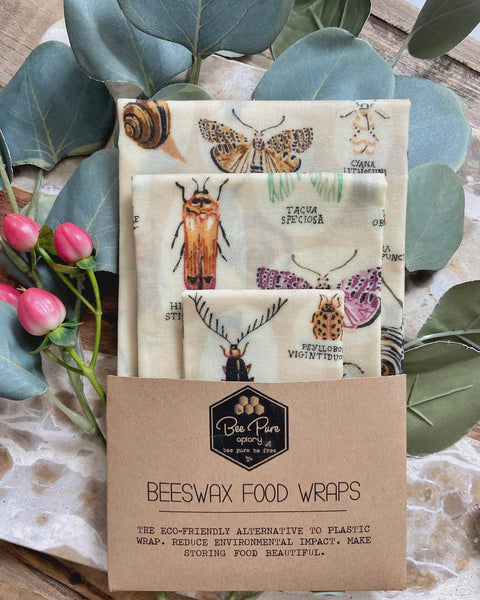 Beeswax Food Wraps - Buggin' Out – Bee Pure Apiary